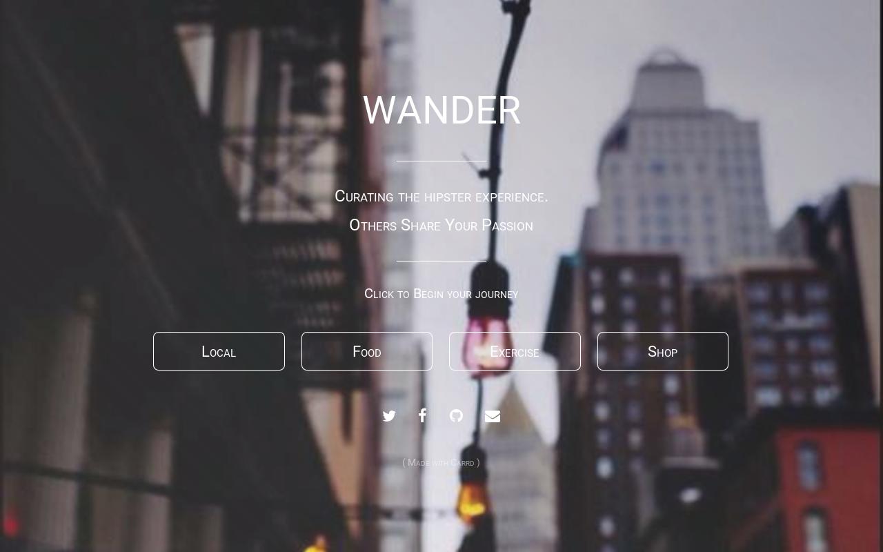 Carrd profile picture for @wander